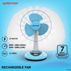 nur_online_shop Rechargeble_Fan_Blue-_white_background